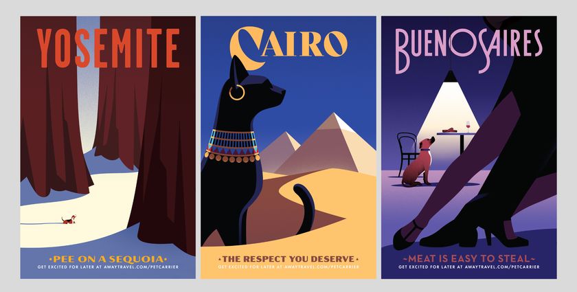 Away luggage focuses on pet travel