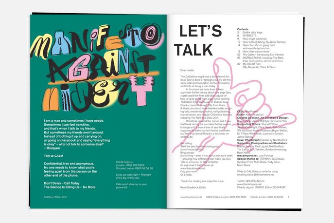 CALMzine by CALM, creative direction Jamie McIntyre