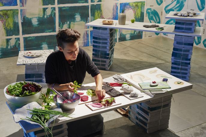 News Base Fluido Space created by Artsy and Sibylle Stœcklli in collaboration with Charlotte Herzig at Design Miami/Basel