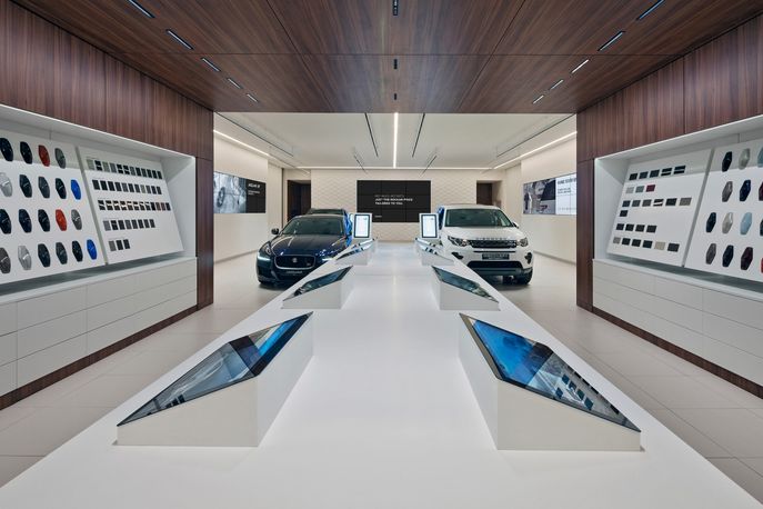 Jaguar Land Rover digital showroom by Dalziel and Pow and Rockar, London