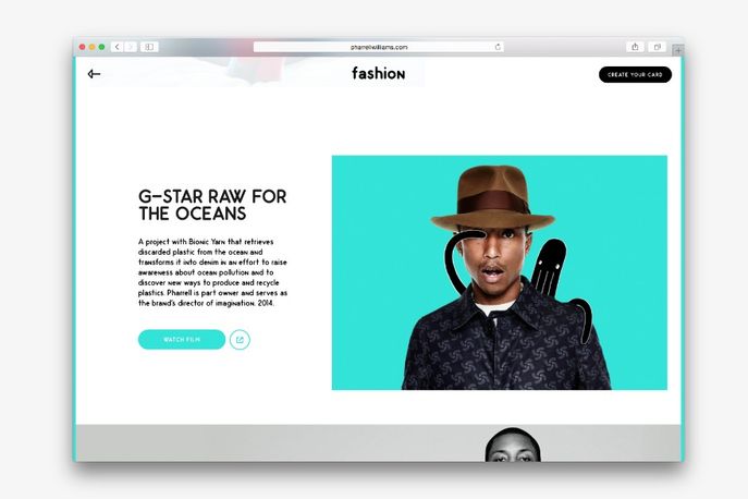 Pharrell Williams website, Global