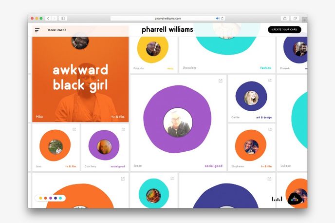 Pharrell Williams website, Global