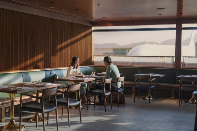 The Pier first class lounge designed by Studioilse for Cathay Pacific Airways at Hong Kong International Airport