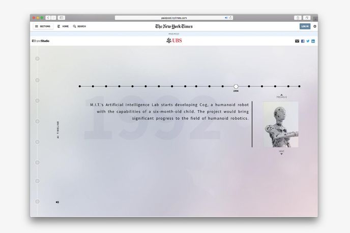 UBS What It Takes To Be Human microsite by T Studio, London
