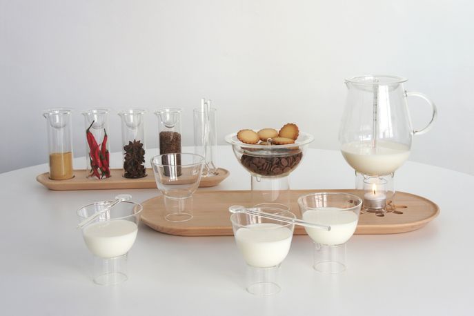 Hot Milk by Sebastian Bergne at the Milk Factory exhibition, Paris