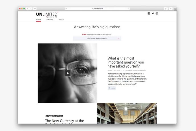 UNLIMITED* by UBS platform, Global