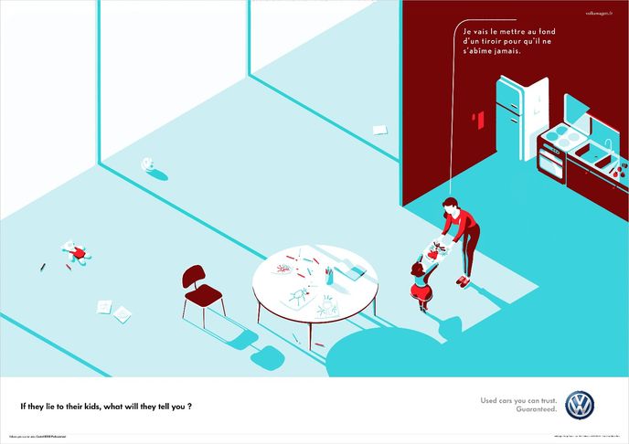 Kids ad for Volkswagen by DDB, Paris