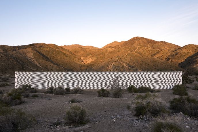 Curves and Zigzags by Claudia Comte for Desert X, California. Photography by Lance Gerber