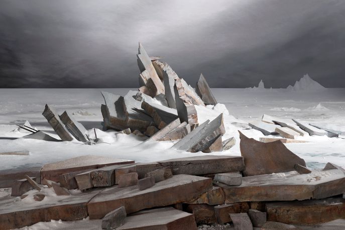James Casebere's  work on display at the Galerie Daniel Templon 