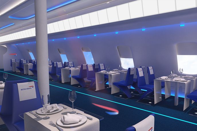 Flight BA2012 restaurant