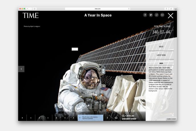 A Year in Space by Lexus and Time, US