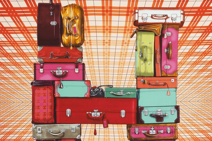 Harrods H en Voyage scarf