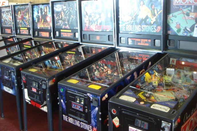 Rolling Stones pinball achine by Games Room Company