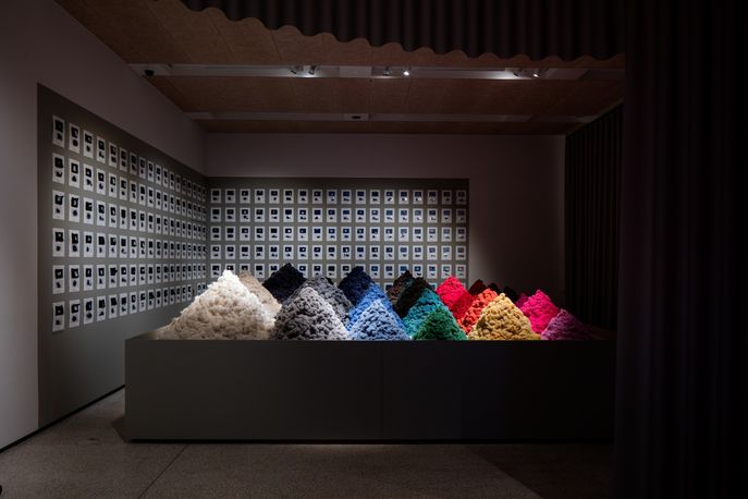 Fibre Market by Christine Meindertsma at Fear and Love: Reactions to a Complex World exhibition at The Design Museum, London