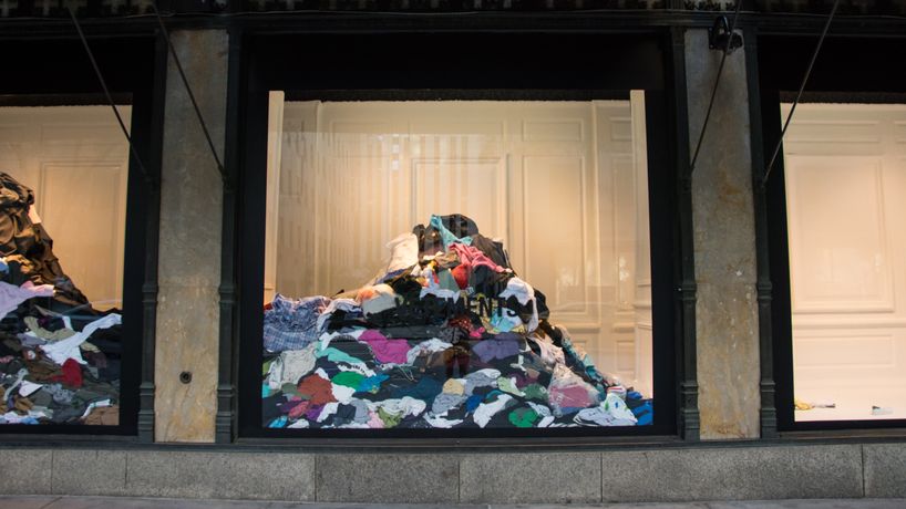 Vetements window at Saks Fifth Avenue, New York