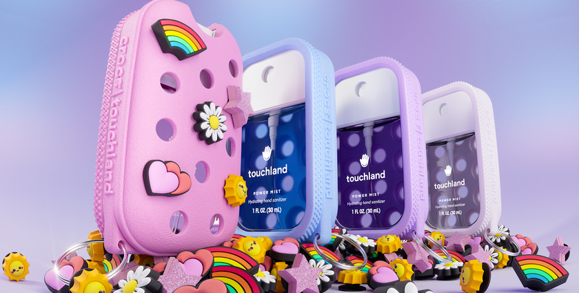  Touchland and Crocs unveil personalised hand sanitiser with charms