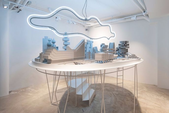 installation by Bureau A at the L'Asticot flagship store, Geneva