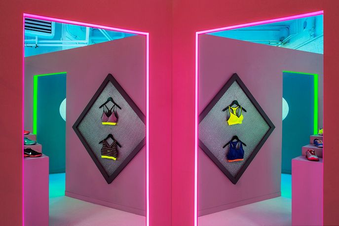 Nike's luminescent NYC presentation by Robert Storey and Jen Brill