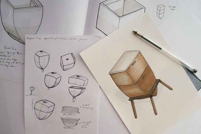 Plan Bee sketches by Julia Johnson