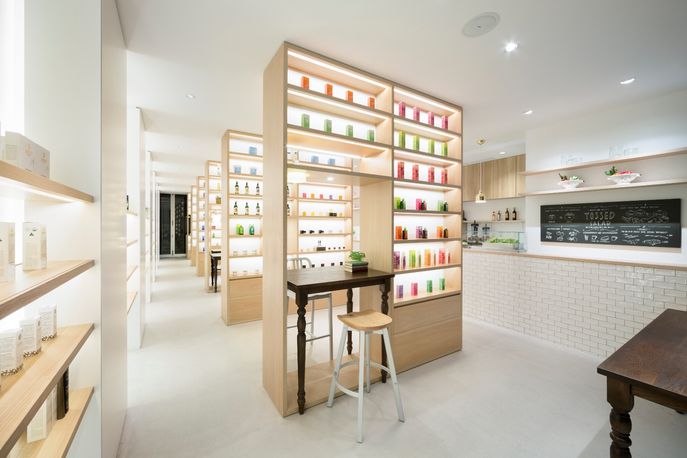 Beauty Library designed by Nendo for Natures Way, Tokyo