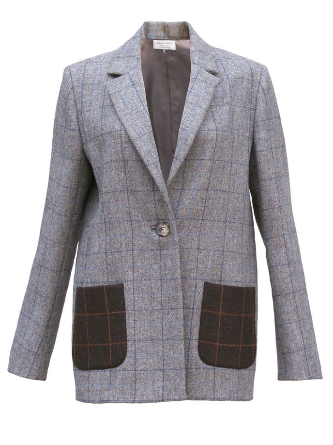 Eloise Grey, Grey-BlueTweed Jacket, Wood and Woad exhibition, Few and Far, London