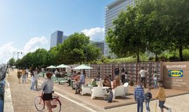 IKEA creates open-air library along the Seine in Paris